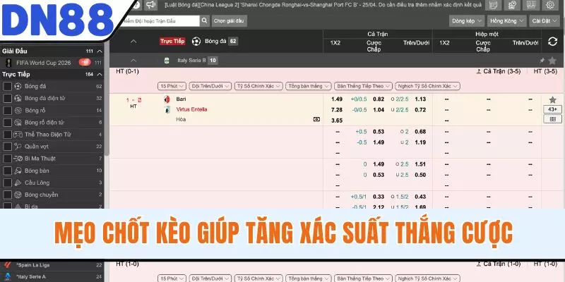 Mẹo chốt kèo giúp tăng xác suất thắng cược